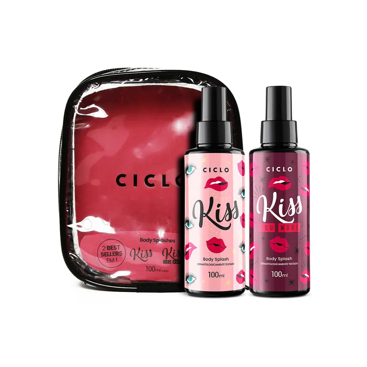 Estojo Body Splash Kiss 100ml + Kiss You More 100ml vista 1